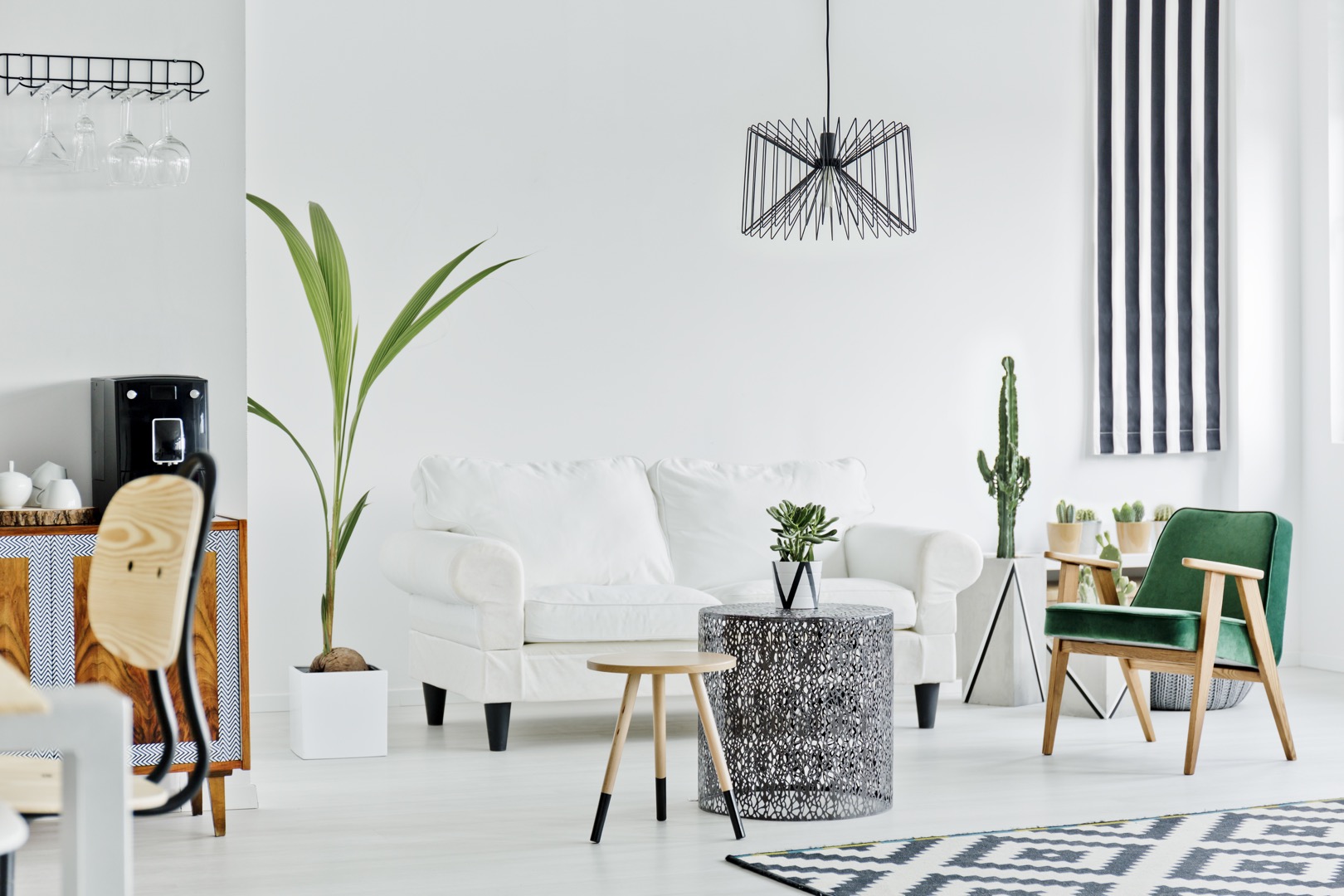 Open space of loft Relaxing apartment bay view
